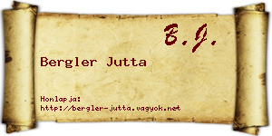 Bergler Jutta névjegykártya